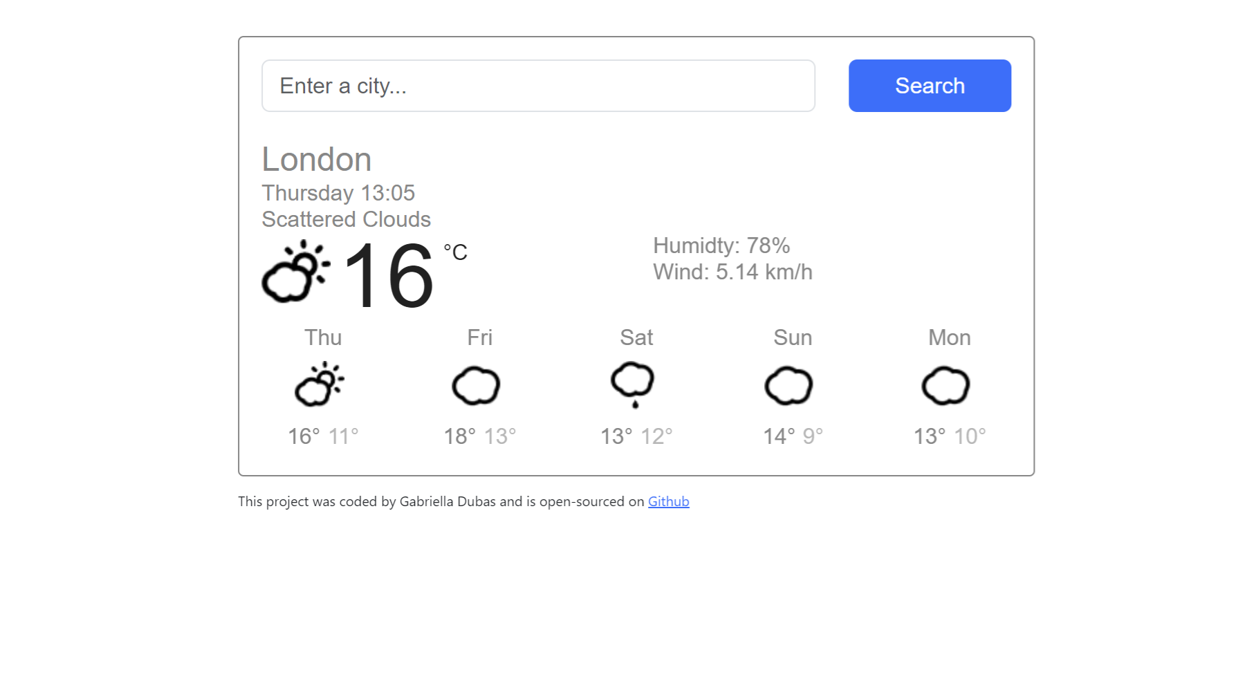 React Weather Project